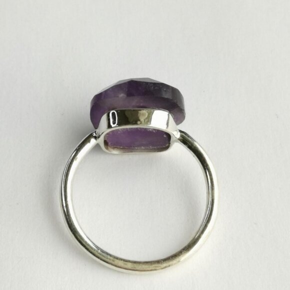 Modernist Amethyst Ring in Sterling Silver size 8 - Picture 4 of 7